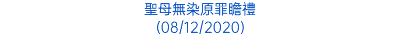 聖母無染原罪瞻禮 (08/12/2020)