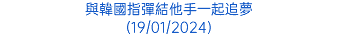 與韓國指彈結他手一起追夢 (19/01/2024)