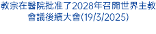 教宗在醫院批准了2028年召開世界主教會議後續大會(19/3/2025)