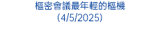 樞密會議最年輕的樞機 (4/5/2025)