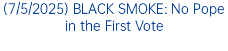(7/5/2025) BLACK SMOKE: No Pope in the First Vote