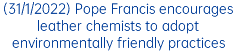 (31/1/2022) Pope Francis encourages leather chemists to adopt environmentally friendly practices
