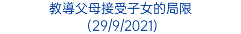 教導父母接受子女的局限 (29/9/2021)