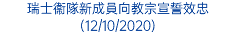 瑞士衞隊新成員向教宗宣誓效忠 (12/10/2020)