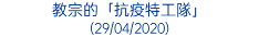 教宗的「抗疫特工隊」 (29/04/2020)