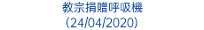 教宗捐贈呼吸機 (24/04/2020)