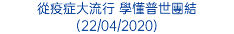 從疫症大流行 學懂普世團結 (22/04/2020)