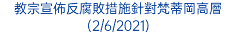 教宗宣佈反腐敗措施針對梵蒂岡高層 (2/6/2021)