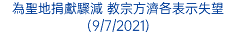 為聖地捐獻驟減 教宗方濟各表示失望 (9/7/2021)