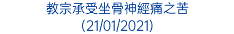 教宗承受坐骨神經痛之苦 (21/01/2021)