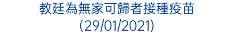 教廷為無家可歸者接種疫苗 (29/01/2021)