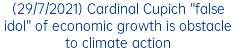 (29/7/2021) Cardinal Cupich “false idol” of economic growth is obstacle to climate action