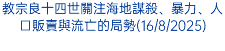 教宗良十四世關注海地謀殺、暴力、人口販賣與流亡的局勢(16/8/2025)