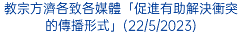 教宗方濟各致各媒體「促進有助解決衝突的傳播形式」(22/5/2023)