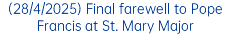(11/5/2023) Pope Francis: living without a goal or purpose “crushes” life