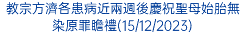 教宗方濟各患病近兩週後慶祝聖母始胎無染原罪瞻禮(15/12/2023)