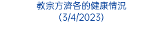 教宗方濟各的健康情況 (3/4/2023)