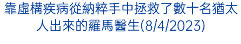 靠虛構疾病從納粹手中拯救了數十名猶太人出來的羅馬醫生(8/4/2023)