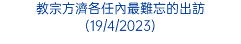 教宗方濟各任內最難忘的出訪 (19/4/2023)