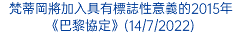 梵蒂岡將加入具有標誌性意義的2015年《巴黎協定》(14/7/2022)