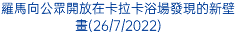 羅馬向公眾開放在卡拉卡浴場發現的新壁畫(26/7/2022)