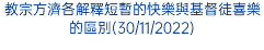 教宗方濟各解釋短暫的快樂與基督徒喜樂的區別(30/11/2022)