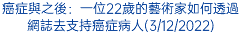 癌症與之後：一位22歲的藝術家如何透過網誌去支持癌症病人(3/12/2022)