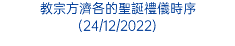 教宗方濟各的聖誕禮儀時序 (24/12/2022)